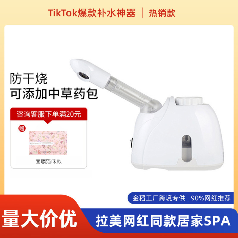 Golden Rice Facial Steamer Sprayer Beauty Instrument Facial Steamer Hydrating Instrument Sprayer Moisturizing Home Beauty Instrument Kd33S