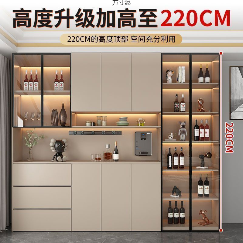 实木餐边柜靠墙一体高柜家用茶水柜轻奢酒柜客厅收纳储物柜子批发|undefined
