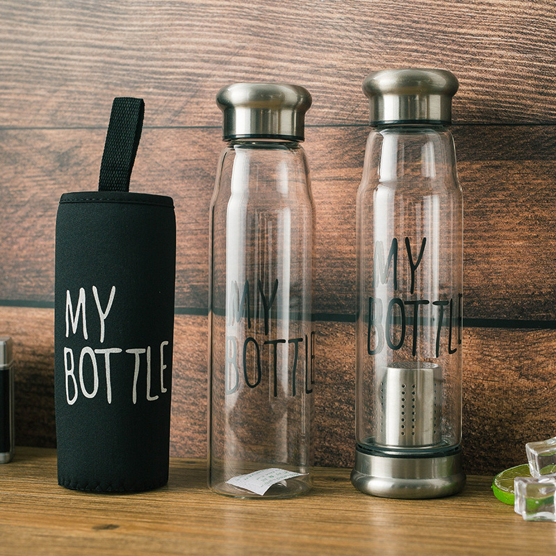 男女大容量過濾網玻璃茶杯便攜泡茶隨手騎士商務防漏耐熱水杯子