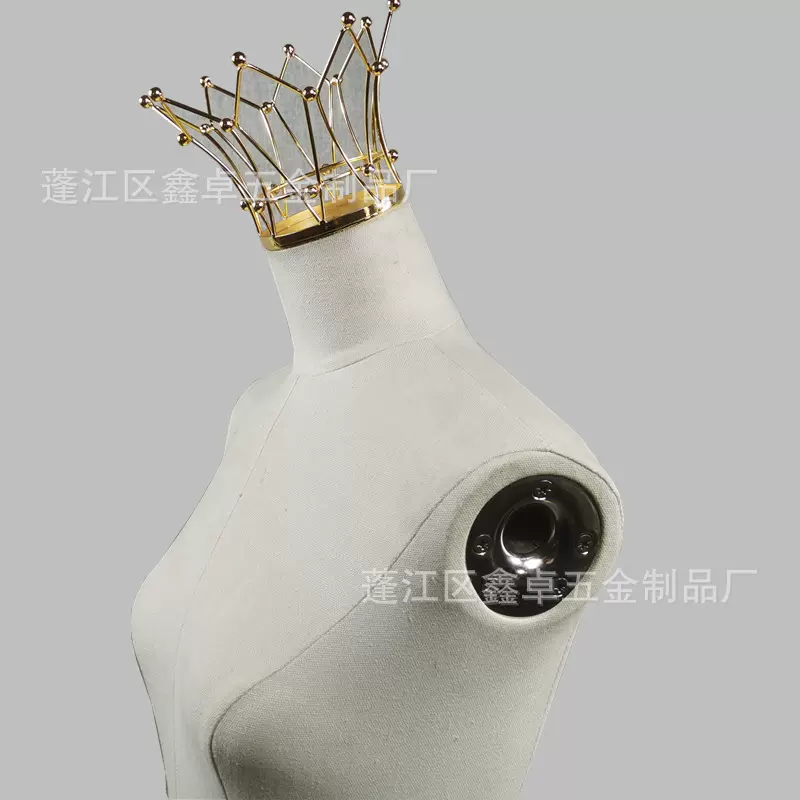 厂家直销服饰模特金属展示道具五金装饰铁艺皇冠头盖陈列展示架子