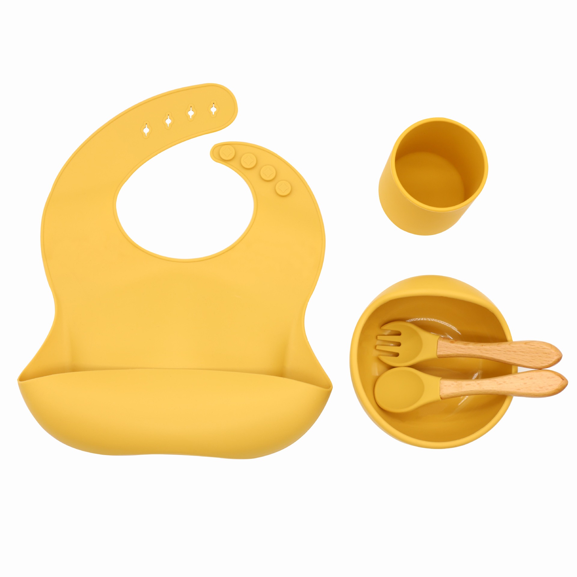Factory Direct Supply Silicone Dinner Plate Amazon Compartment Suction Cup Bowl Baby Tableware Silicone Tableware Complementary Food Bowl