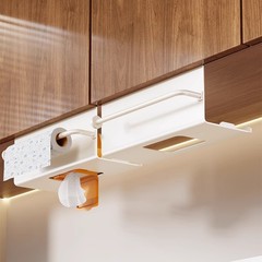 キッチンペーパータオルホルダー、パンチフリー壁掛けペーパーホルダー、キャビネットドア、トイレットペーパーハンガー、収納逆さペーパーボックス