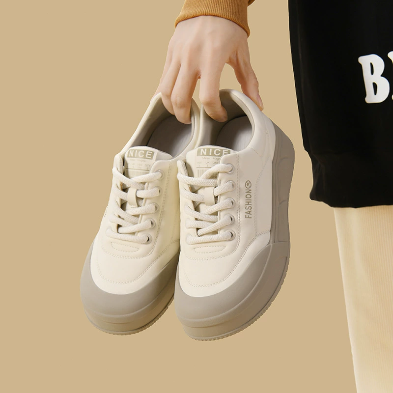 Кроссовки, повседневная обувь платформа, удобные спортивные туфли, натуральная кожа, 2025 год, тренд сезона