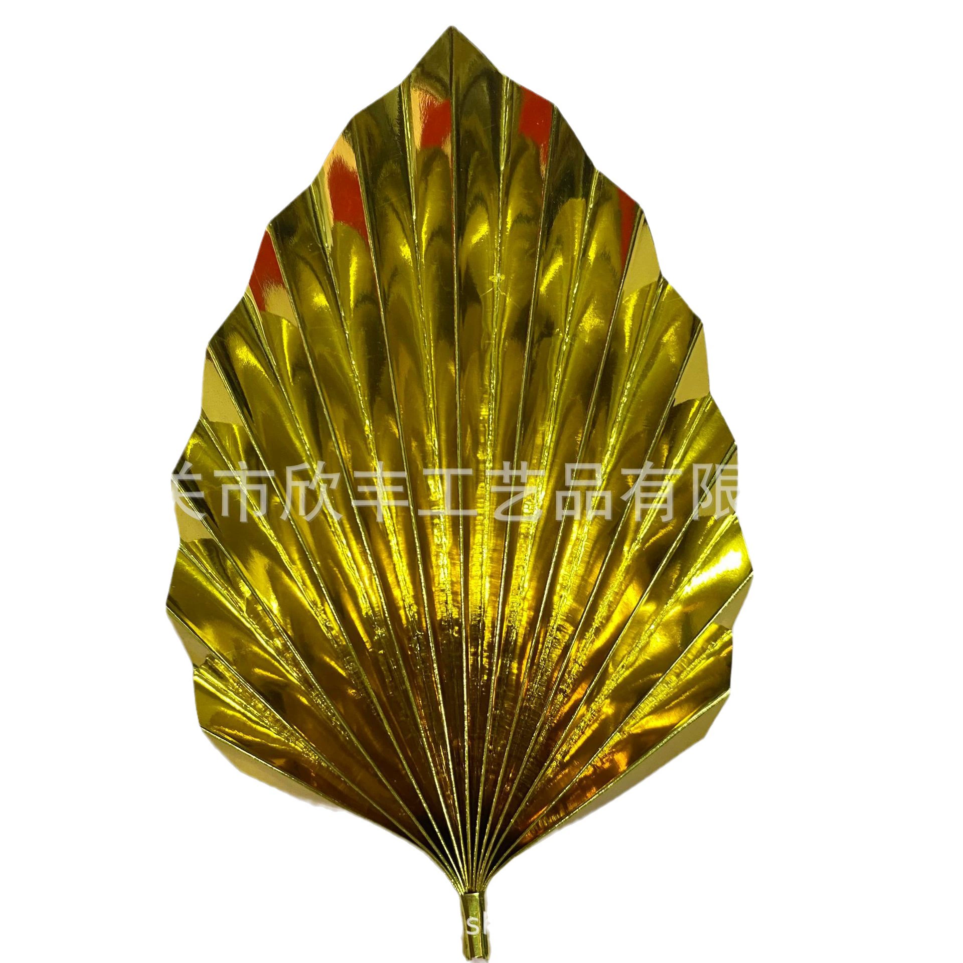 Торт Декоративный бумажный вентилятор Лазерный вентилятор из глянцевой бумаги Вставка для выпечки пальмовых листьев Сложенный бумажный вентилятор