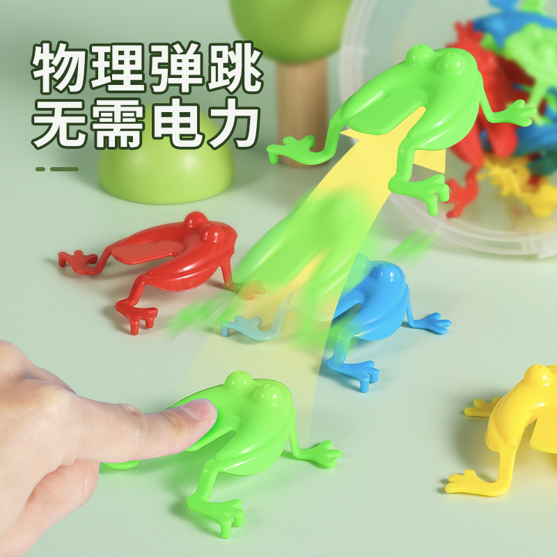 Frog Jumping Toy for Toddlers and Babies: Nostalgic for 80s and 90s Generations, Companion-Friendly, Educational for 3-Year-Olds