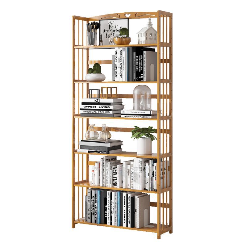 Bookcase Bookshelf Simple Bamboo Wood Book and Newspaper Rack Student Desk Storage Rack Modern Simple Combination Floor-Standing