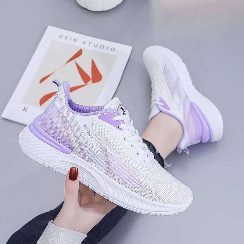 Zapatos deportivos de mujer 2023 nuevos zapatos de red de otoño respirables zapatos casuales blancos casuales zapatos casuales zapatos para correr