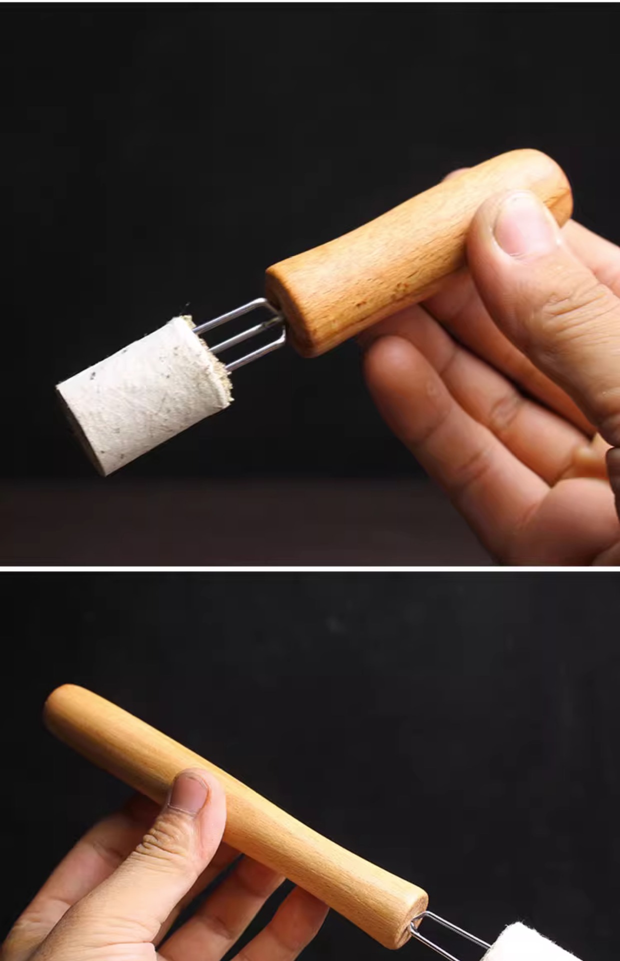 Moxa Ash Cleaning Brush Set 5 Pieces Aluminum Alloy Moxibustion Tool for Ash Removal and Safe Moxa Stick Handling specifications