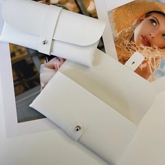 Stylish and simple glasses case with studs nubuck leather glasses bag sunglasses case handbag style sunglasses case