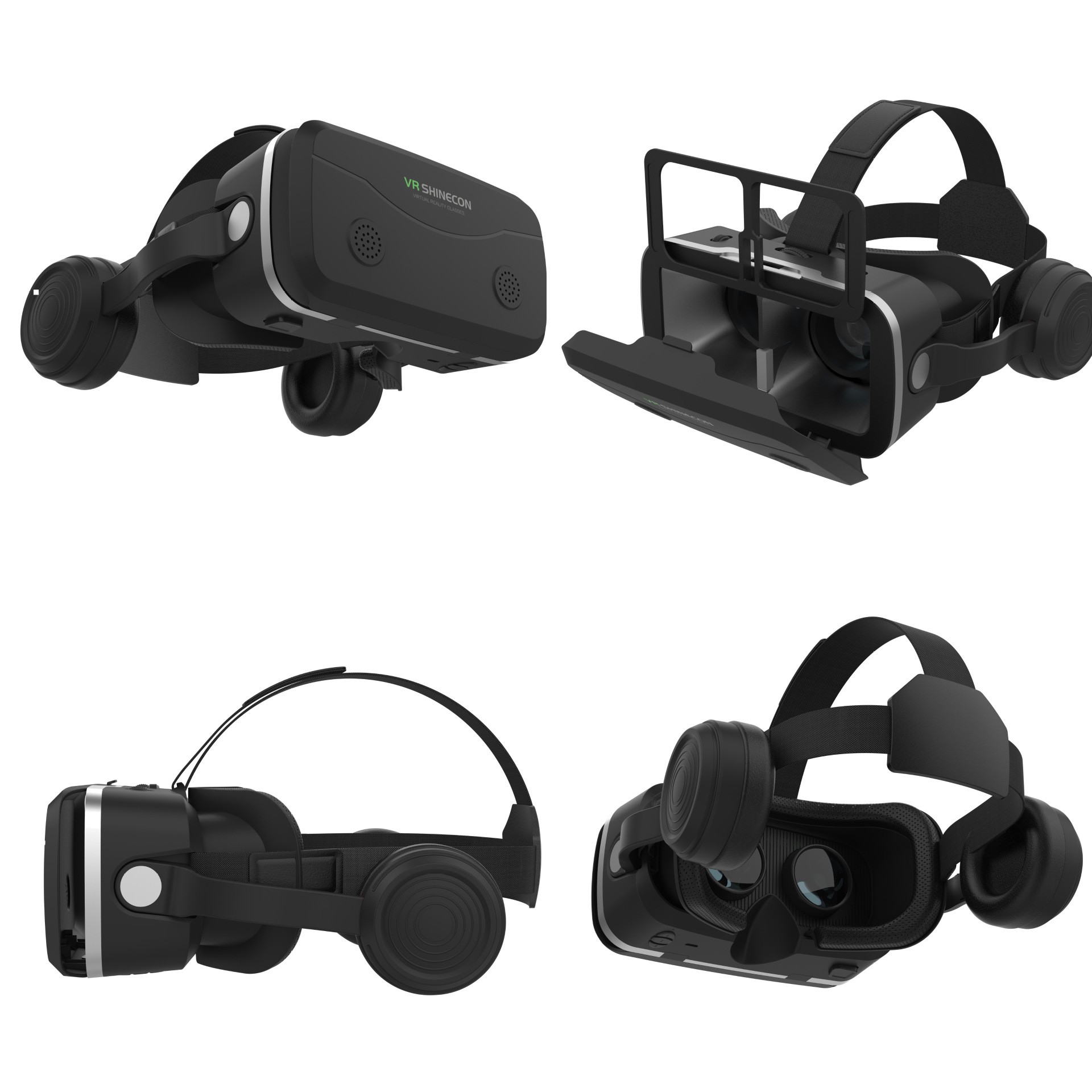 跨境千幻魔镜耳机版vr眼镜 新款手机专用一体游戏机3d眼镜头戴vr详情2