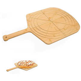 竹木披萨盘多用途披萨板 木托盘带把手简约砧板家用菜板 BSCI认证
