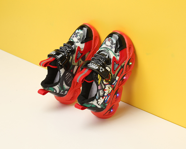 Tecknade barnsporter, små och medelstora kardborreband, lätta pojkskor, nya barnskor hösten 2022_voghion.com