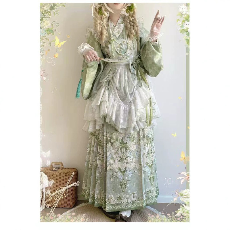 New Style Chinese-Style Han-Yang Eclectic Ming-Style Pipa Skirt Hanfu Cute Lolita Garden Set Super Fairy Hanfu New Style Chinese-Style Han-Yang Eclectic Ming-Style Pipa Skirt Hanfu Cute Lolita Garden Set Super Fairy Hanfu