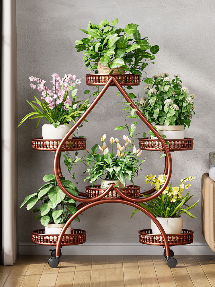 구리색 - 대담하고 두꺼워진 6개의 냄비 [무료 범용 바퀴]