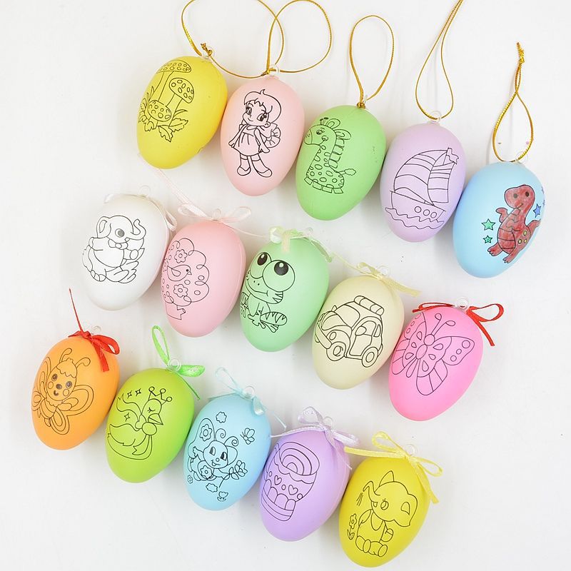 Eggs Coloured drawing children painting Egg shells Toys kindergarten painting activity diy Material package Manufactor Cross border