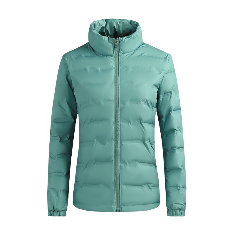 Chaqueta ligera de las mujeres color sólido simple a prueba de viento cálido grafeno abajo chaqueta 85% pato blanco abajo chaqueta hombres al por mayor