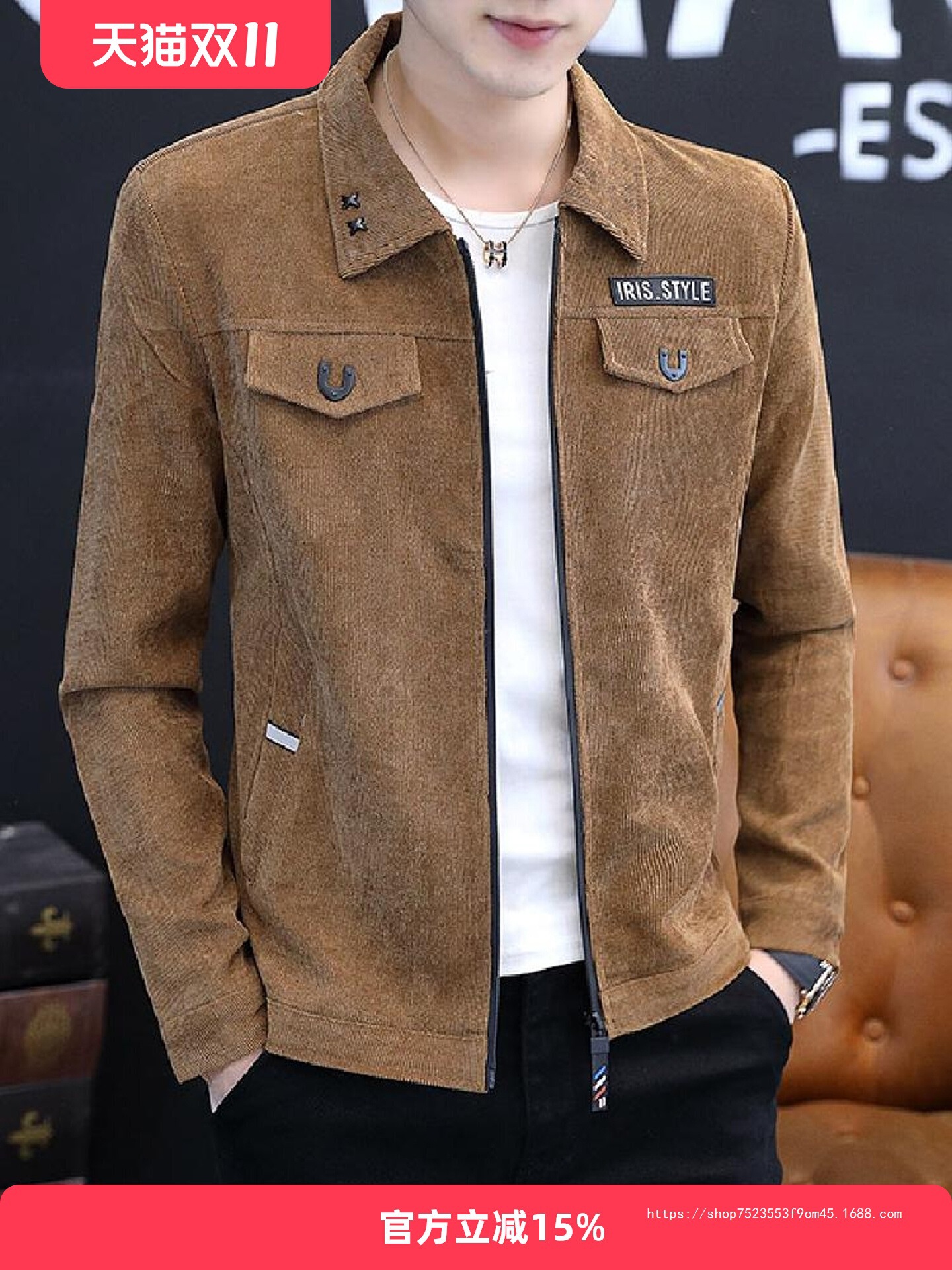 Spring, Autumn and Summer Workwear Trendy Korean Style Denim Jacket Men's Thin Sports Bomber Jacket Casual Loose and Handsome