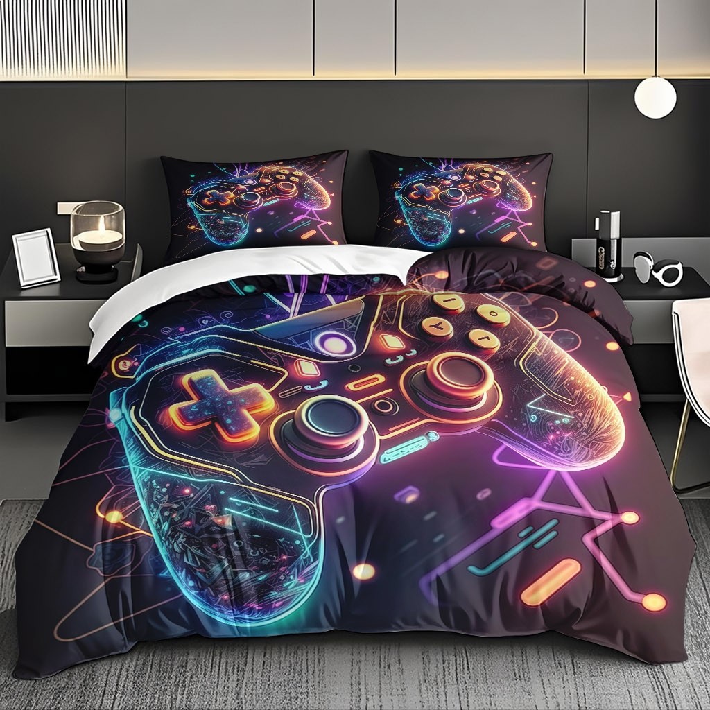 Textil doméstico transfronterizo molienda digital impresión quilt kit mango de juego fuente de fábrica graffiti llevar TEMU / JIT