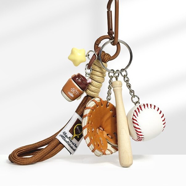 Simulated Coffee Cup, Personalized and Interesting Bag, Baseball Pendant, Car Keychain, Bag Pendant, Woven Climbing Rope Pendant
