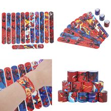 漫威蜘蛛侠主题啪啪圈PVC材质儿童手环弹性手腕带生日派对礼品