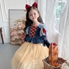 Small princess costume, dress, demi-season velvet trench coat, skirt, halloween