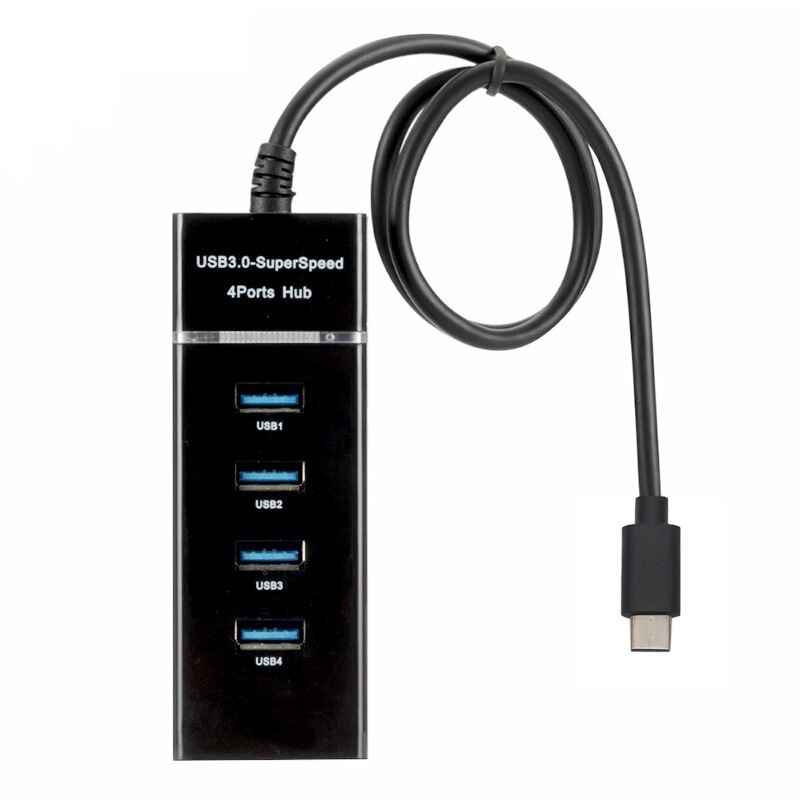 4 Port USB C Hub 3.0 Type-C Splitter High Speed ​​Data Adapter