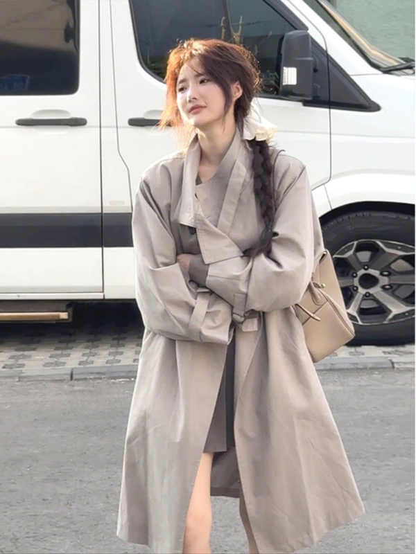 中长款风衣外套女2025春秋季新款小个子大衣英伦风韩系感气质百搭|undefined