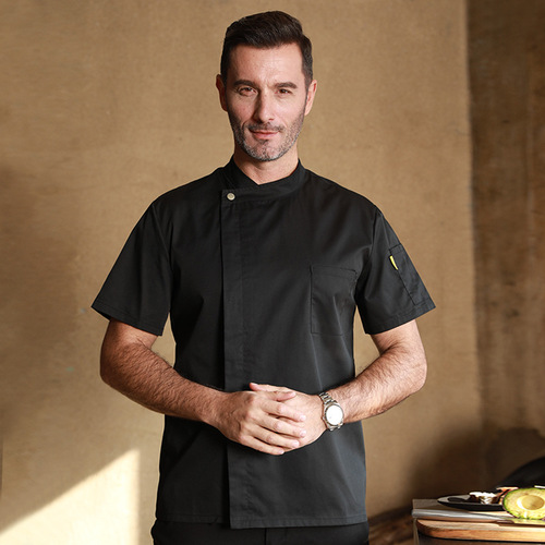 Men's Chef Uniform Long Sleeve Short Sleeve Hotel Western Restaurant Kitchen Canteen Catering Pastry Pure White Chef Wear Wholesale