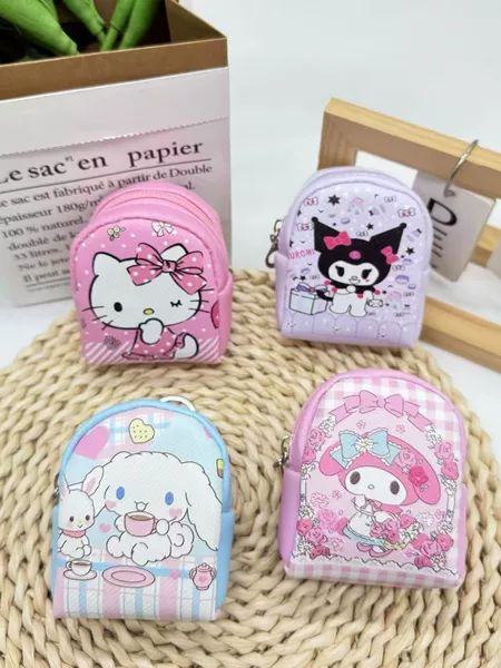Sanrio Mini Bag Key Bag Pendant Storage Bag Male and Female Students Cartoon Coin Earphone Key Bag