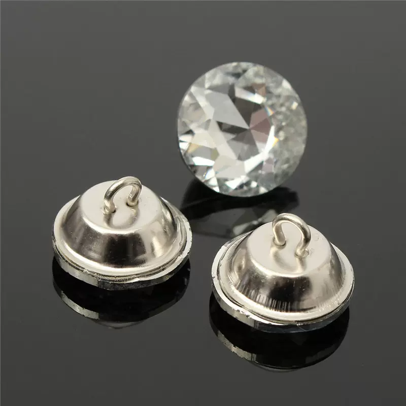 现货批发软包水晶扣卫星扣背景墙装饰纽扣圆形沙发床头玻璃拉扣