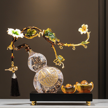 珐琅彩金箔葫芦摆件客厅电视酒装饰开业乔迁新居礼