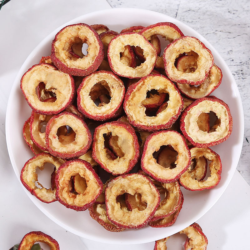 Factory wholesale new seedless hawthorn slices, direct supply bulk seedless freeze-dried hawthorn, sugar-coated hawthorn rings