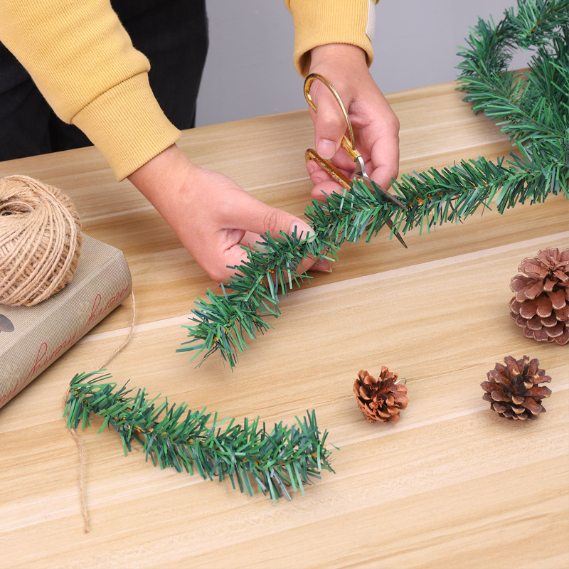 Navidad 5,5 m Navidad paja ratán Navidad colorido lana raya decoraciones colorido 6cm/7cm de ancho se puede utilizar