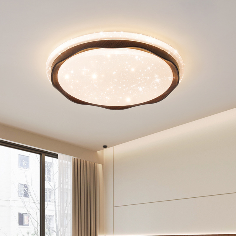 Lámpara de techo de dormitorio, viento crema, estrellas, nubes, lámpara de techo de dormitorio principal, lámpara de sala de protección ocular de espectro completo, lámpara de Zhongshan