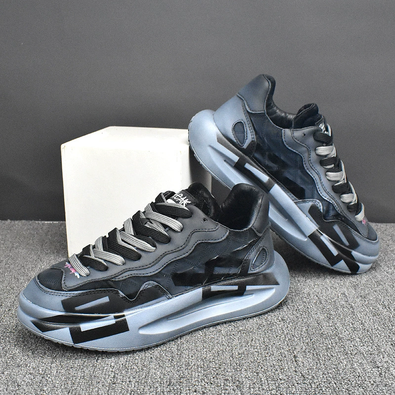 Модные дышащие повседневные кроссовки на толстой подошве с увеличенной высотой, новая Корейская мужская обувь с низким вырезом, универсальные белые туфли на осень и зиму