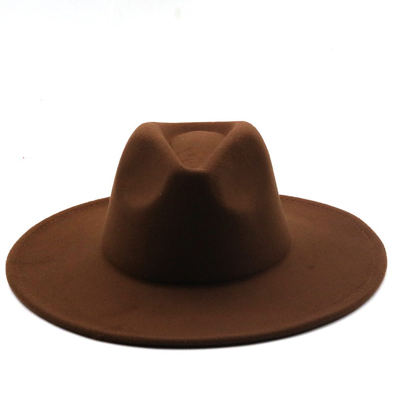 Retro Brim Big Brim Autumn And Winter Wool Top Hat display picture 12