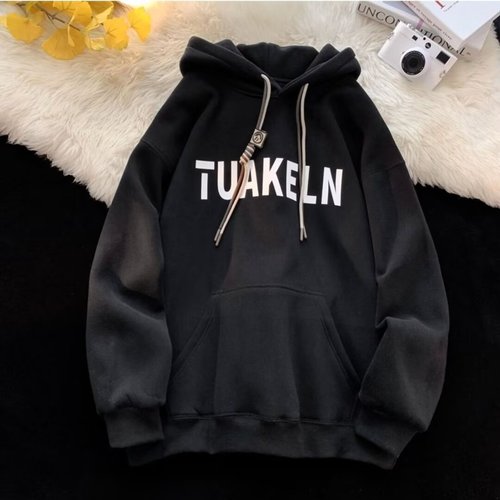 Men's Youth Spring and Autumn/Winter Hooded Sweatshirt American Style Thick Fleece Outerwear for Middle and High School Students Stylish Streetwear Brand