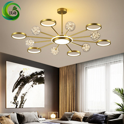 客厅灯北欧轻奢吊灯现代简约2021新款餐厅卧室网红星星吸顶灯具
