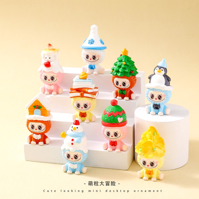 新款秋冬兔兔萌粒公仔树脂diy 桌面迷你小摆件直播对对碰盲袋批发|undefined