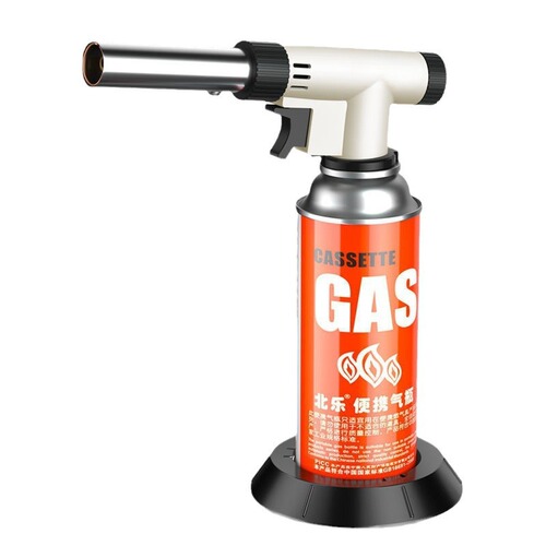 Portable spray gun head cartridge gas tank flame gun burning pig hair baking welding gun igniter blowtorch flamethrower household