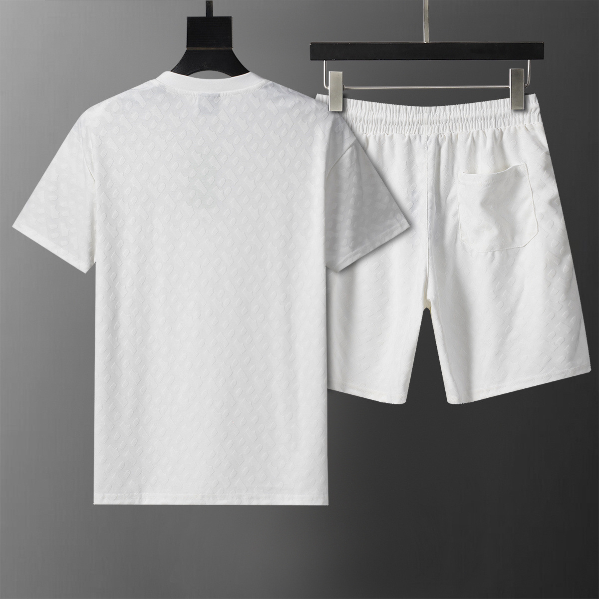 Transfronterizo 2026 primavera y verano nuevo cuello redondo manga corta pantalones cortos set toalla jacquard nueva moda juvenil