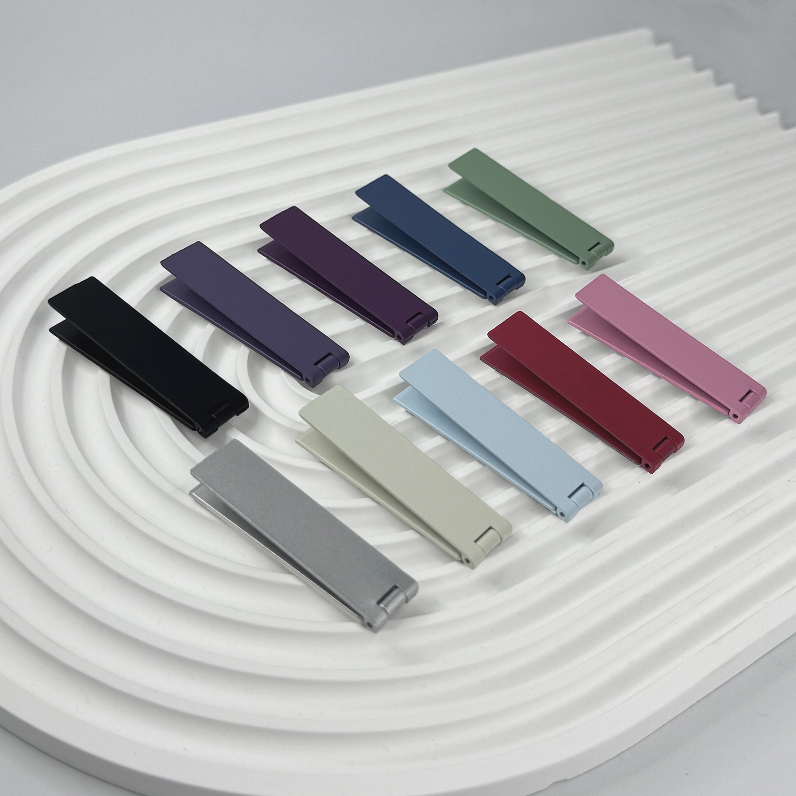 Back-Mounted Mobile Phone Holder Desktop Lazy Person Watching Dramas All-Metal Back-Mounted Folding One-Line Alloy Mobile Phone Holder