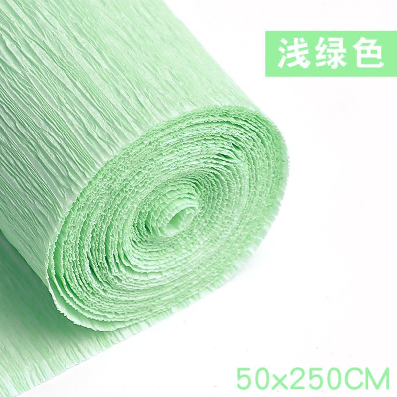Thickened [Light Green] Crepe Paper - 1 roll