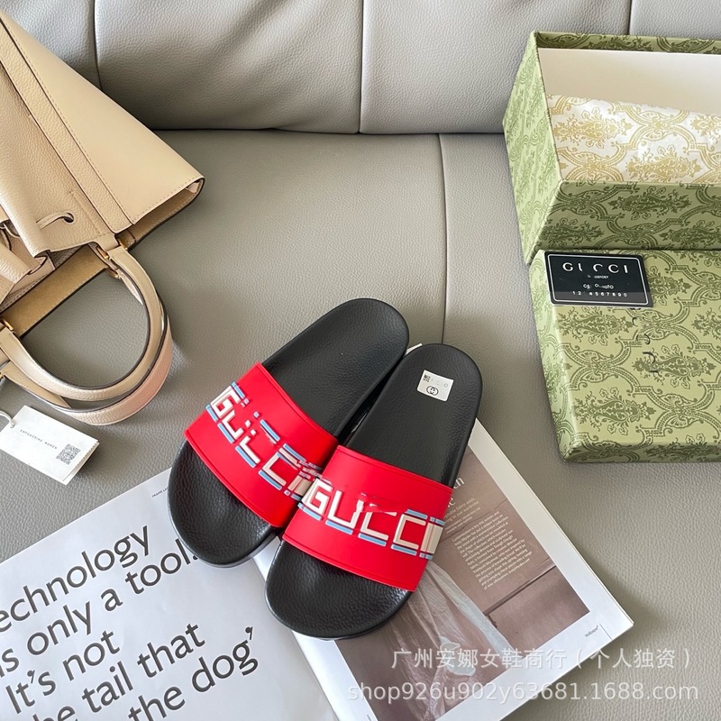 欧洲站居家拖鞋男女同款一字拖老花情侣外穿时尚个性凉拖防滑鞋|undefined