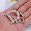 South Korean brooch with letters, goods, clothing, accessory suitable for men and women, classic suit jacket, pin
