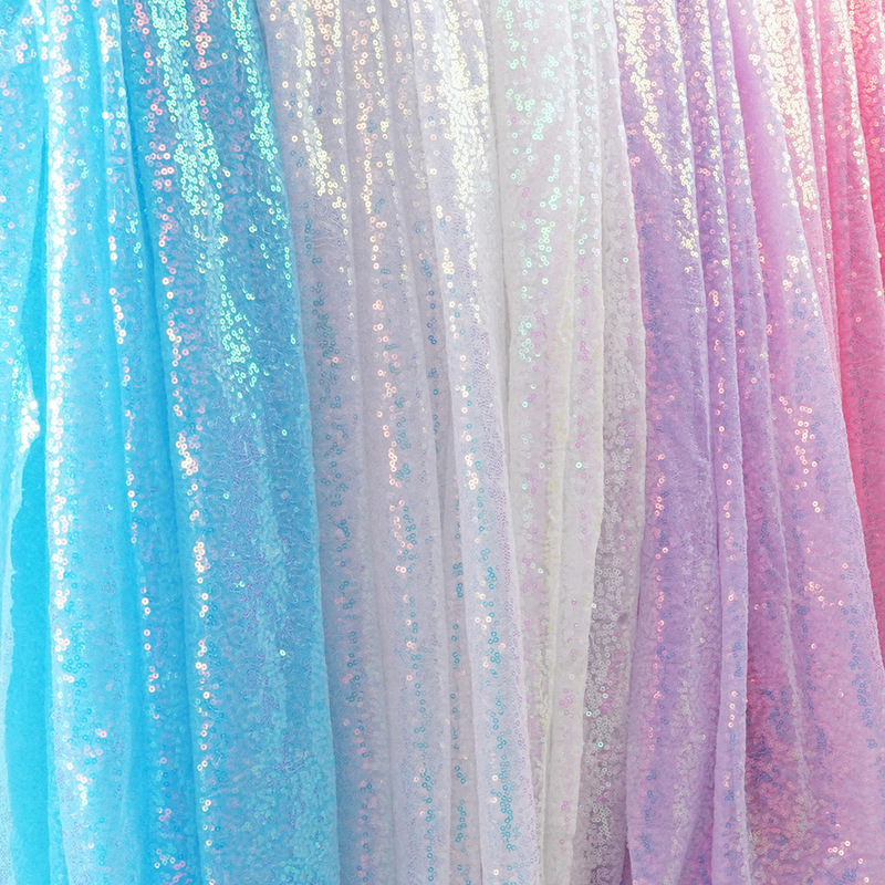 3mm Phantom Sequin Embroidered Fabric Stage Evening Dress Embroidered Fabric Background Tablecloth Bag Fabric