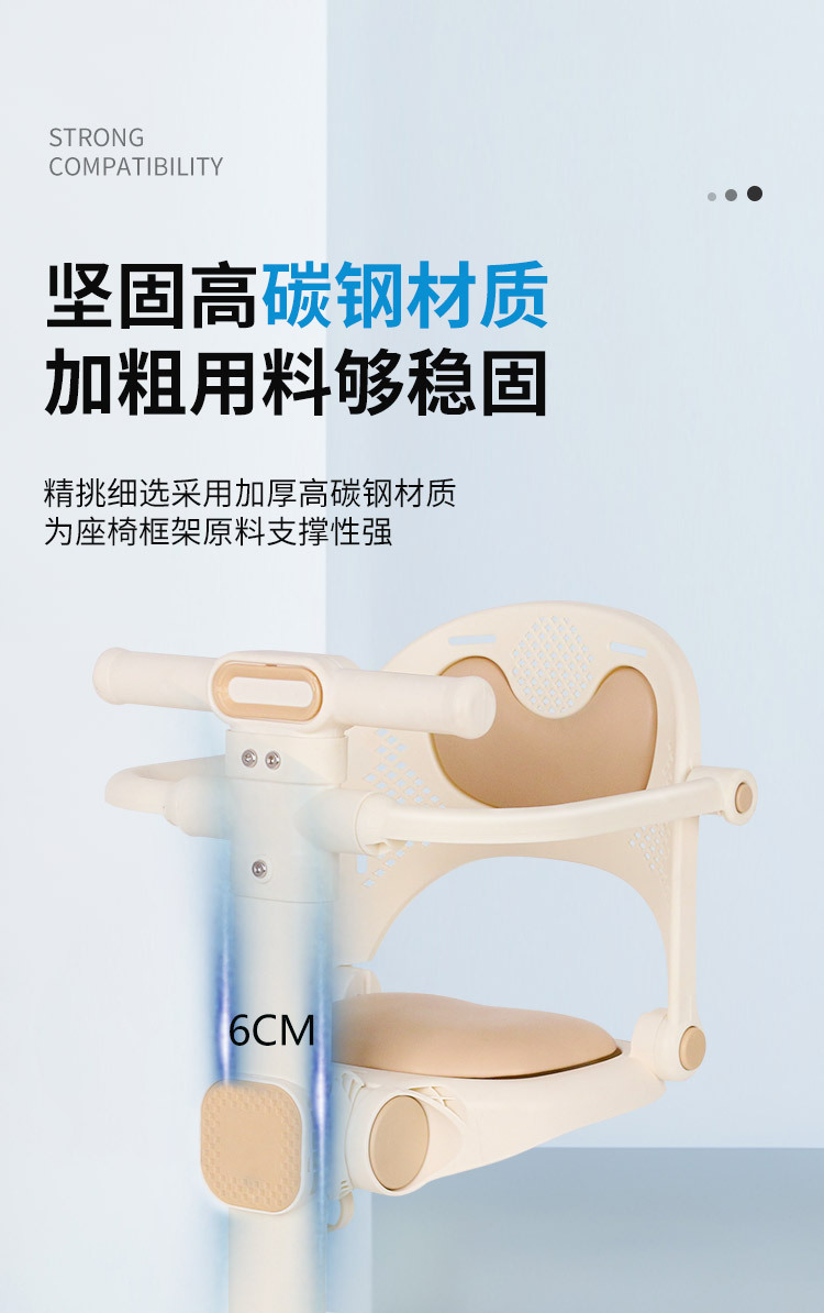26-inch electric vehicle child seat, front-mounted foldable electric scooter child safety seat, universal for electric motorcycles and electric vehicles