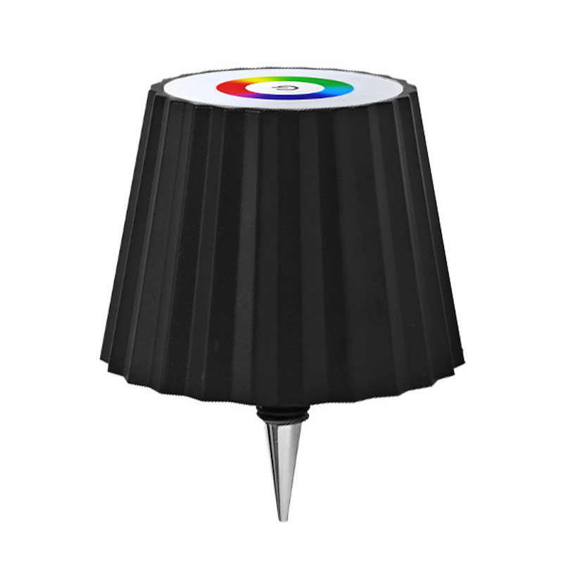 Lámpara de mesa de botella de vino led transfronteriza barra de limpieza RGB decoración de mesa de restaurante con incrustaciones luz de noche luz de barra de vino puntiaguda