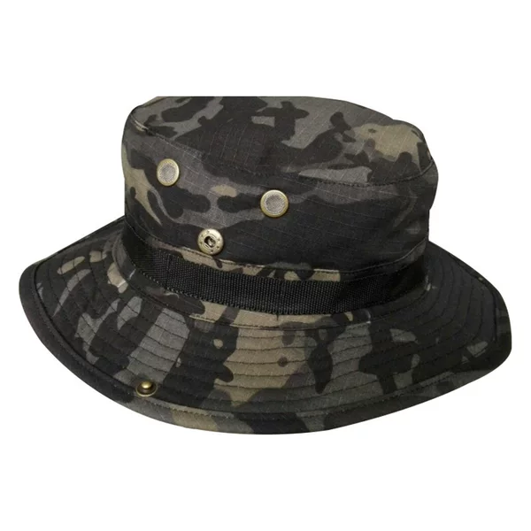 Cross-border Outdoor Outdoor Hat Men's Sun Protection Round Edge Hat Camouflage Fisherman Hat Camouflage Hat Boonie Hat Fishing Hat