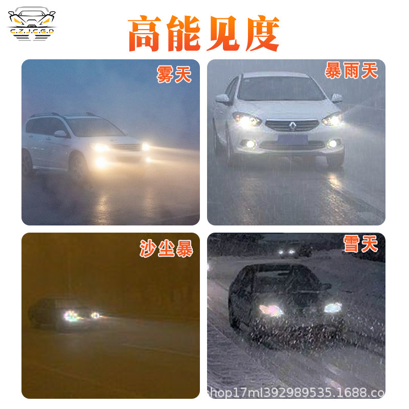 Fábrica directa de automóviles accesorios de lámpara de niebla LED 3 pulgadas lente de doble luz lámpara de coche tricolor 30 - 85W láser directo impermeable image 4